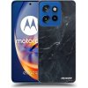 Picasee silikónový čierny obal pre Motorola Edge 50 Neo - Black marble