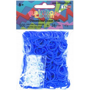 RAINBOW LOOM Original gumičky 600 kusov oceánovo modré