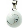 Těhotenská rolnička ESSENTIALS White 2 hearts