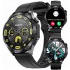 Inteligentné hodinky QW33 s pulzom, krvným tlakom, EKG, Bluetooth, čierne