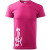 Husľový kľúč gitara - Klasické pánske tričko vyššej gramáže - L ( Purpurová )