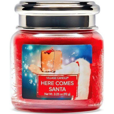 VILLAGE CANDLE here comes santa 106 g