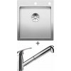 Blanco CLARON 400-IF/A nerez Durinox s excentrom PushControl 523392 + Blanco DARAS-S chróm 517731