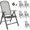 Elvisia Záhradné kovové stoličky BRIA | polohovacie 6 kusov