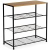 ModernHome Kovový regál na obuv - 3 police