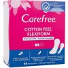 Carefree Cotton Feel Flexiform intimky bez parfemace vhodné pro běžné spodní prádlo i tanga 56 ks pro ženy