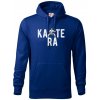 Karate bojovník - Mikina pánska Cape s kapucňou - L ( Kráľovská modrá )