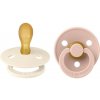 Bibs Colour symetrické cumlíky z prírodného kaučuku 2 ks 0 - 6 m Ivory/blush