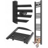 Vodný kúpeľňový radiátor Granitan 336 W 300 x 1200 mm čierny