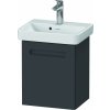 Duravit No. 1 skrinka 39x34.6x47.8 cm závesná kúpeľňová skrinka pod umývadlo grafitová N14266R49490000
