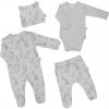 Dojčenská súprava do pôrodnice Nicol Baby Animals sivá 68 (4-6m)