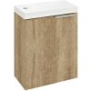 Sapho Latus - Umývadlová skrinka 50x39x22 cm, 1 dvierka L/P, dub Alabama LT110-2222
