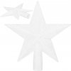 Hviezda na stromček 19 cm trblietavá biela, vianočná ozdoba