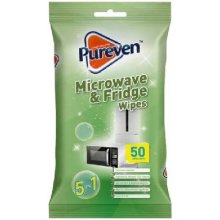 Pureven Microwave&Fridge Wipes čistiace obrúsky na chladničky a mikrovlnky 50 ks