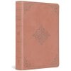 ESV Value Large Print Compact Bible (Trutone, Blush Rose, Fleur-De-Lis Design) ()