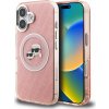Karl Lagerfeld IML K&CH Heads Repeated Logo MagSafe Zadný Kryt pre iPhone 16 Pink