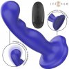 Intense Shorty Vibrator with Suction Cup & Remote Control Blue