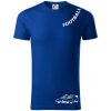 FOOTBALL nápis šikmo - Tričko z organickej bavlny - M ( Kráľovská modrá )