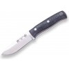 JOKER CM111-P Lynx vonkajší nôž 10,5 cm, čierna, Micarta, kožené puzdro, kresadlo, šnúrka