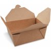 Food box PAP/PE nepremastiteľný kraft M 150 x 120 x 65mm 1300ml, 50 ks
