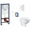 Grohe Rapid SL - Set predstenovej inštalácie, klozetu, dosky SoftClose, tlačidla Arena Cosmopolitan a súpravy na vhadzovanie tabliet, alpská biela SANI11BB3146
