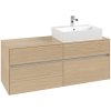 VILLEROY & BOCH Collaro závesná skrinka pod umývadlo na dosku (umývadlo vpravo), 4 zásuvky, 1400 x 500 x 548 mm, Nordic Oak, C13300VJ