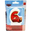 Sviečka Cars č.6 -