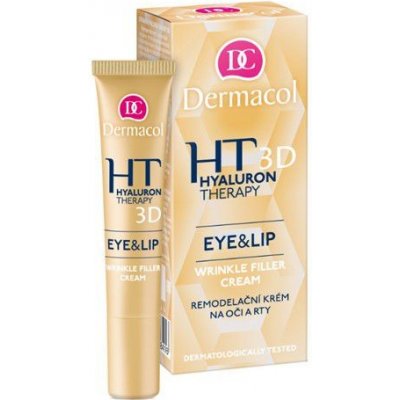 Dermacol Hyaluron Therapy 3D Eye & Lip Wrinkle Filler Cream - Remodelačný krém na oči a pery 15 ml