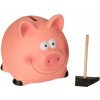 Pokladnička Keramické prasátko v ohrádce s kladívkem
