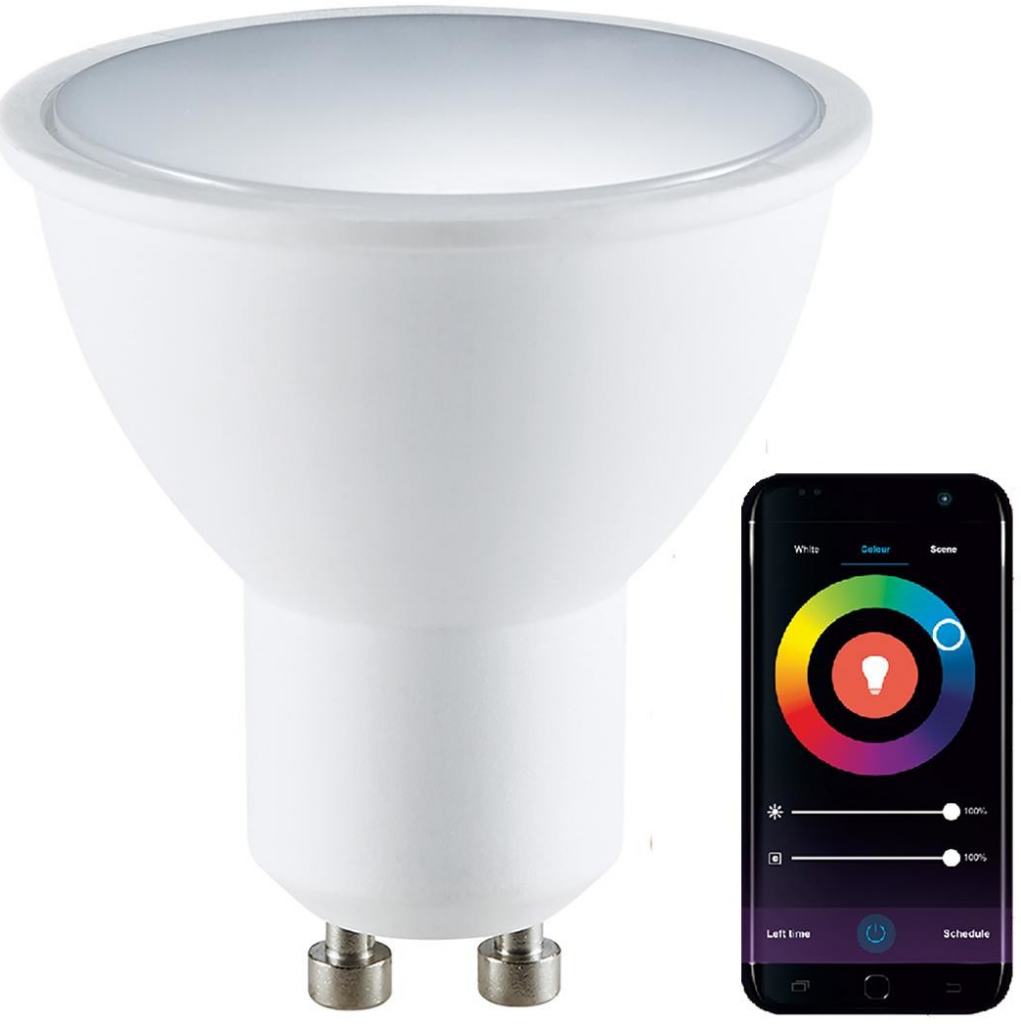 Polux GOLDLUX LED žiarovka GU10 5,5W 400lm RGB Smart WiFi TUYA