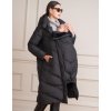 Zimná tehotenská a nosičská bunda 3v1 Seraphine Adena Long Black