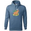 Kapybara a vtáčik - Mikina pánska Cape s kapucňou - 5XL ( Denim )