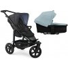TFK Mono3 2v1 Premium Black Combi carrycot + Seat unit Nafukovacie kolesá Hlboká vanička Blue Dual Color