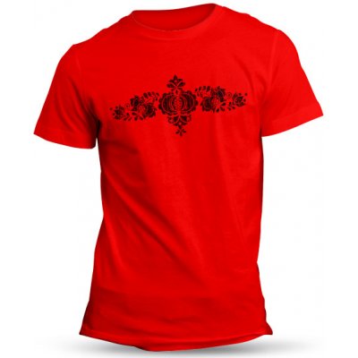Valach Folklórne tričko folklórny ornament retro červené