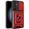 PROTEMIO 71927 RING CAMERA Kryt s držiakom pre Samsung Galaxy A55 5G červený