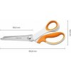 Nožnice, cikcak, 24,2 cm, FISKARS SoftGrip, biela oranžová