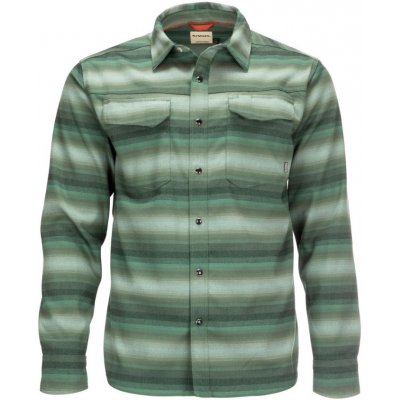 Simms Gallatin Flannel Shirt Moss Stripe