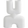 101 Copenhagen ApS Váza COBRA Double Mini Bubble White d 22 cm x š 6.5 cm x v 28 cm