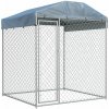 vidaXL Vonkajšia voliéra pre psy so strechou 193x193x225 cm