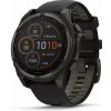 Garmin - fenix 8 Solar Sapphire - 47 mm - Carbon Gray DLC Titanium with Black | Pebble Gray Silicone Band, EU