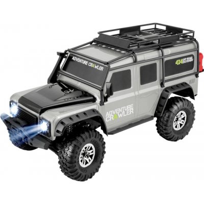 Reely Adventure sivá komutátorový RC model auta elektrický crawler 4WD 4x4 RtR 2,4 GHz vr. akumulátorov nabíjačk 1:10