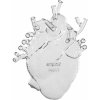 Seletti Váza LOVE IN BLOOM 25 cm, sklo