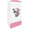 Kocot kids Detská šatníková skriňa BABYDREAMS Panda ružová