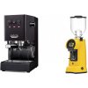 Gaggia New Classic E24 BC, black + Eureka Helios 75, yellow
