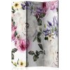 Paraván - Floral Glade [Room Dividers] Veľkosť: 135x172, Verzia: Jednostranný