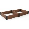Keter Vyvýšený záhon Vista Modular 2 x 121,5x121,5x27 cm dvojitý plastový hnedý