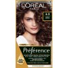 L'Oréal Paris Préférence permanentná farba na vlasy 4.0 Hnedá, 60+60+54 ml
