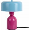 Modrá/ružová kovová stolová lampa (výška 24 cm) Double Funky – Leitmotiv