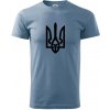 Ukrajina trojzubec veľký - Klasické pánske tričko vyššej gramáže - 4XL ( Denim )