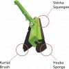 Kefa 3v1 na čistenie bazéna – kartáč, stierka, špongia